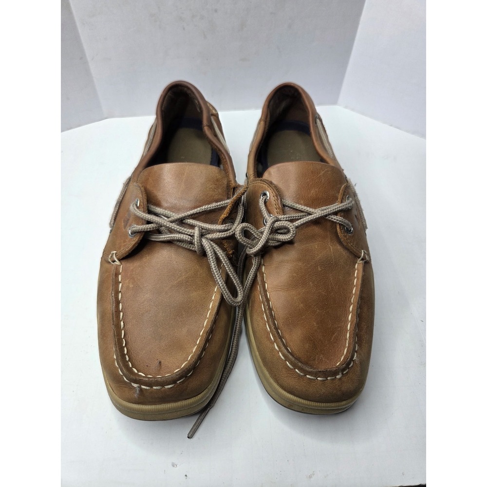 Sperry Top-Sider Mens Billfish Tan Leather Boat Shoes STS22664 Size 10